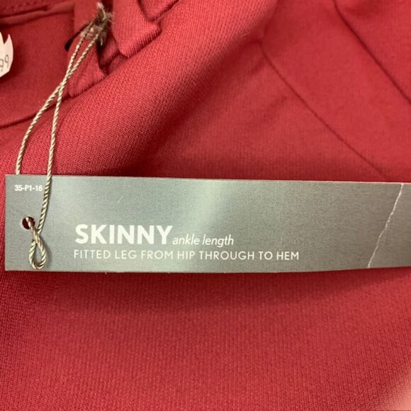 NWT LOFT Women's Double Button Skinny Ankle Pant Raspberry Size 6 - Picture 10 of 12